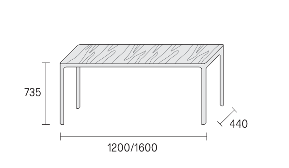 Flat tavolo piano legno