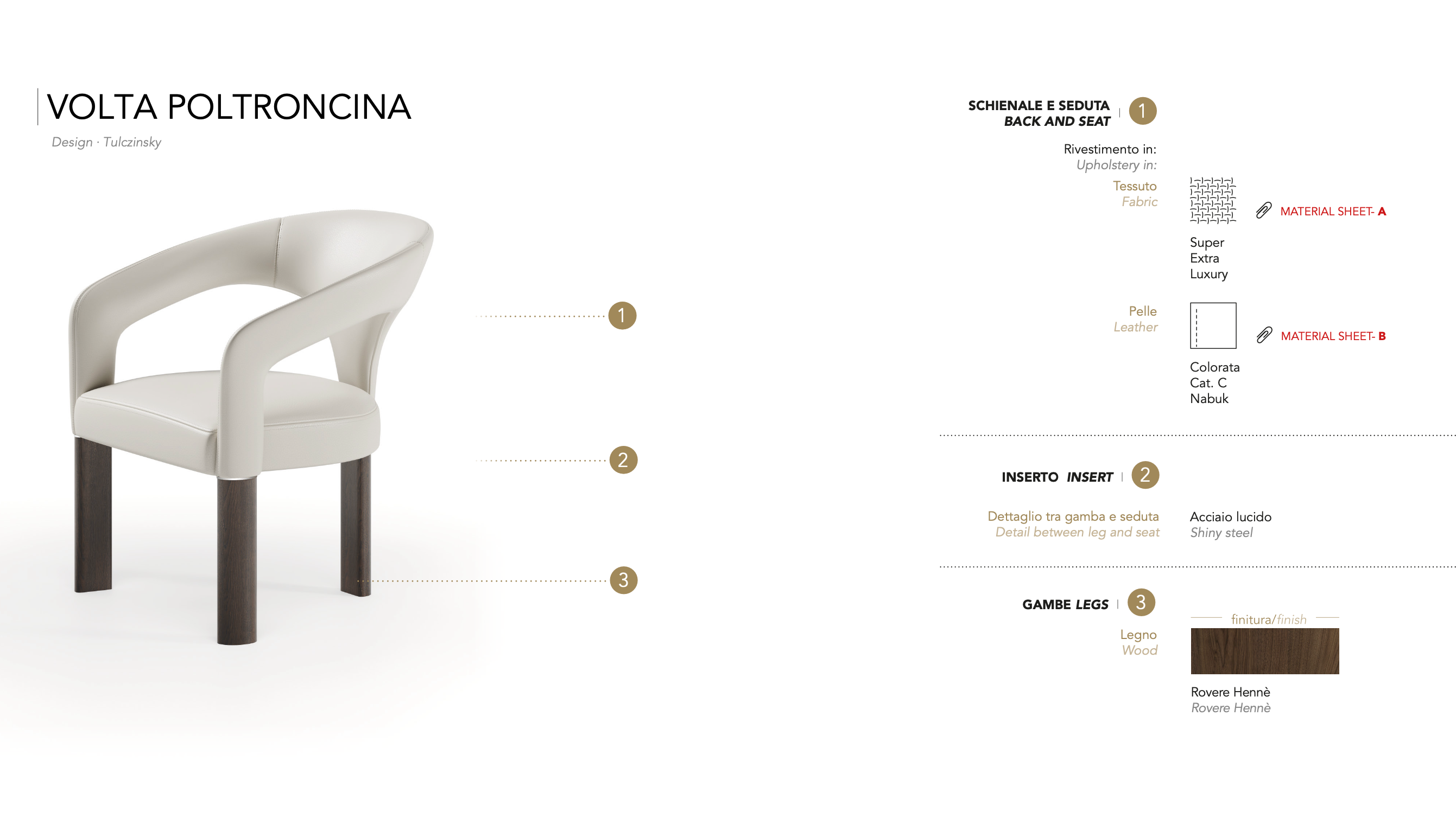 Volta poltroncina tessuto super