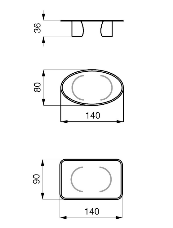Petalo 40 tavolino top vetro