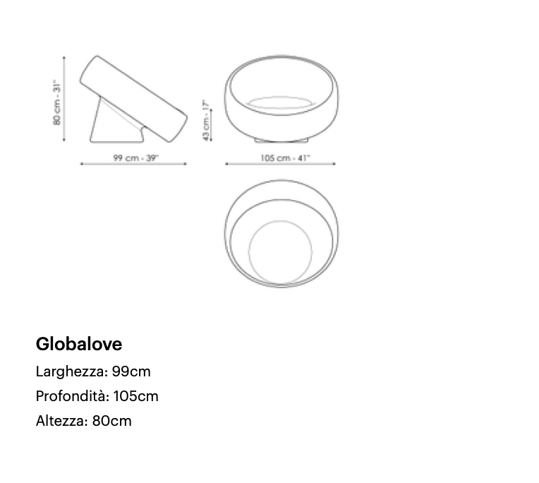 Globalove poltrona pelle Capri