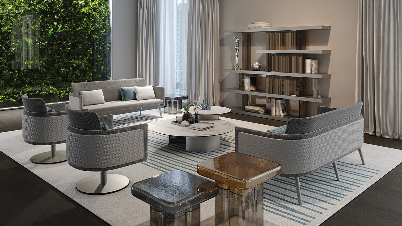 Amet Lounge divanetto pelle naturale