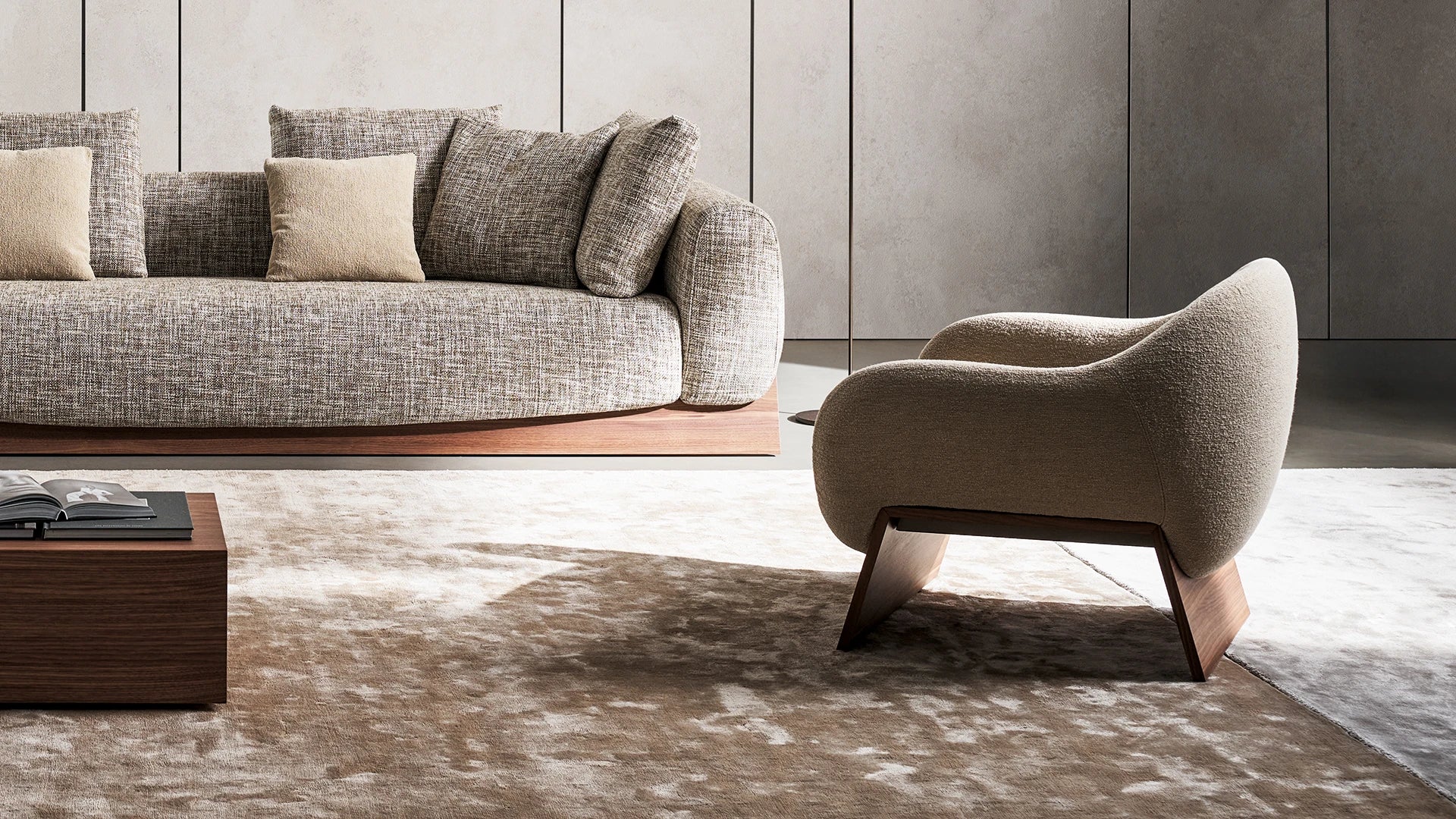 Boolean poltrona tessuto azimut