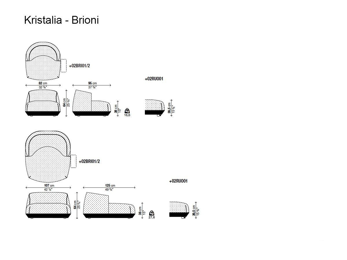 Brioni poltrona tessuto