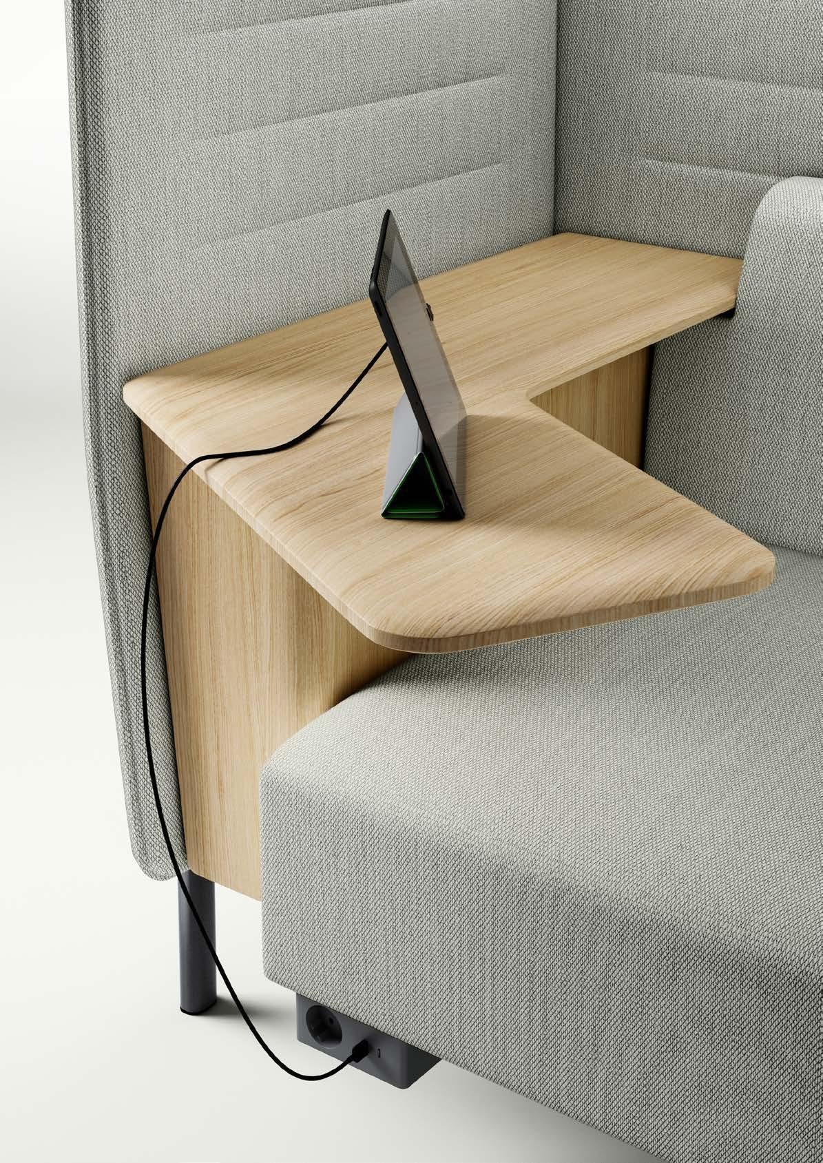 Eleven high back work poltrona con tavolino