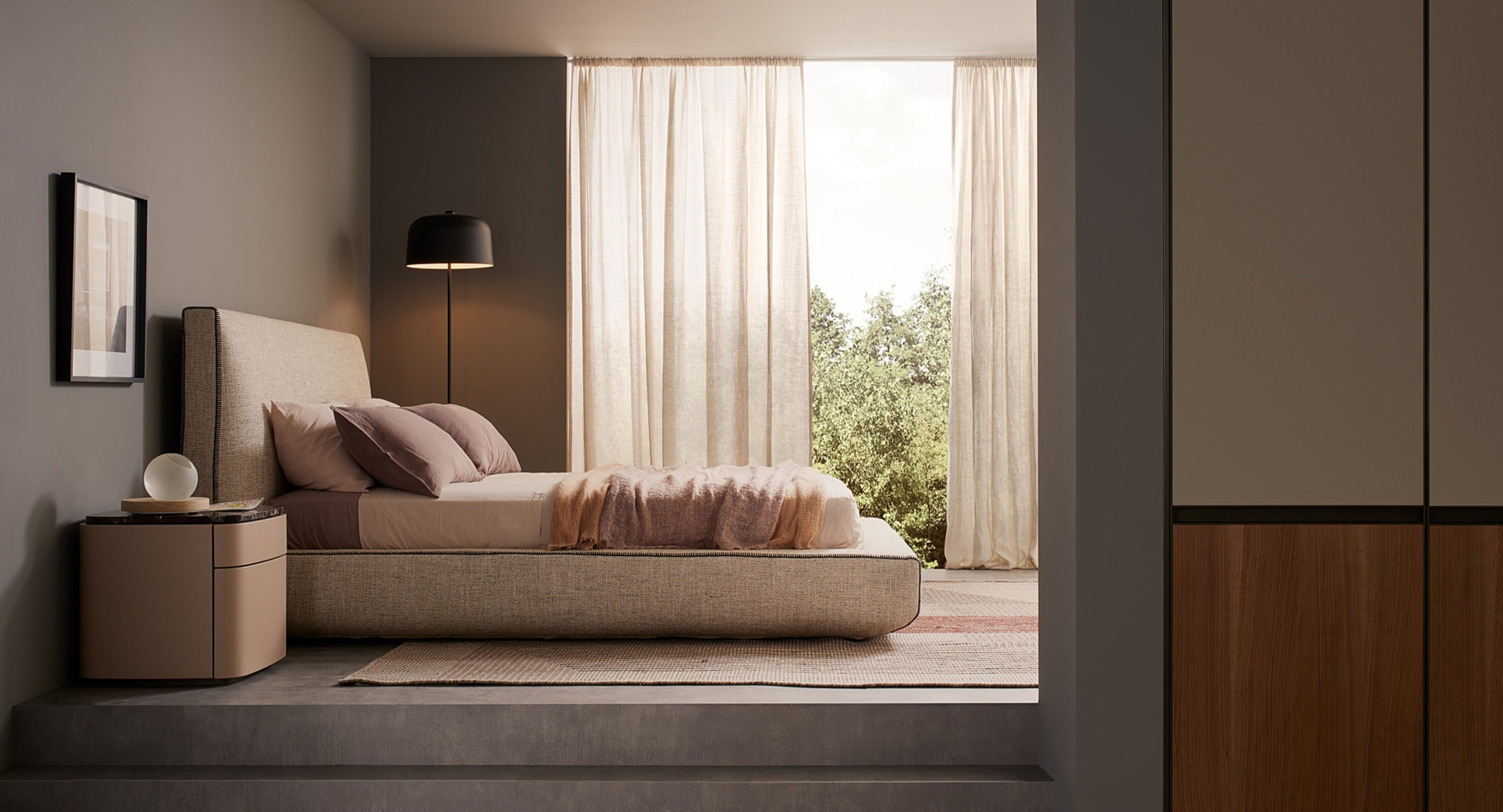 Lullaby letto King size tessuto DA