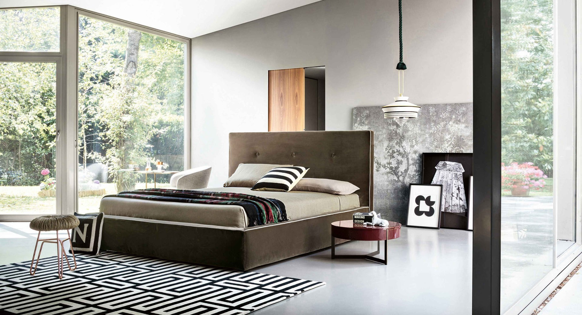 Madama letto con contenitore tessuto DA