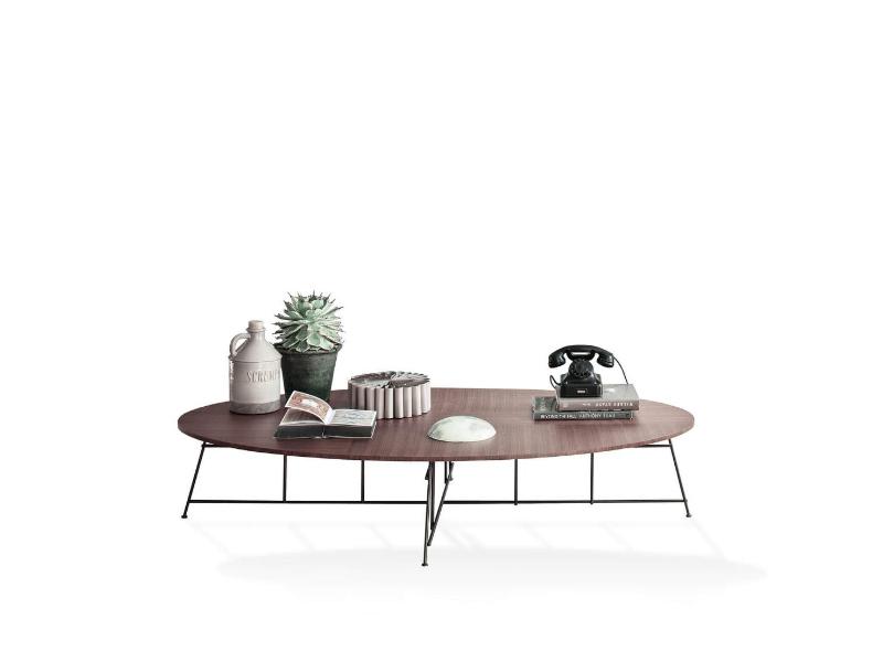 Mr.Zheng tavolino ovale laccato opaco