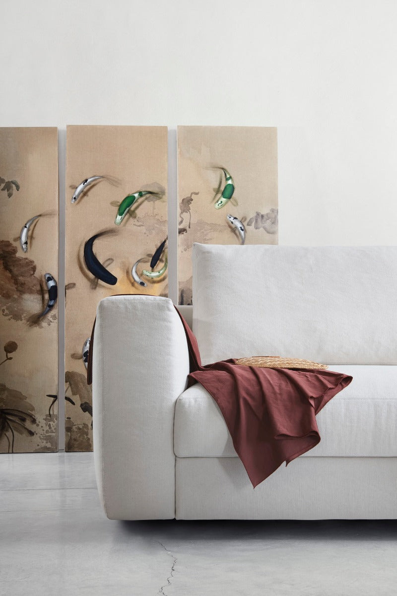 Venisse divano composizione 4.1 braccioli alti tessuto DA