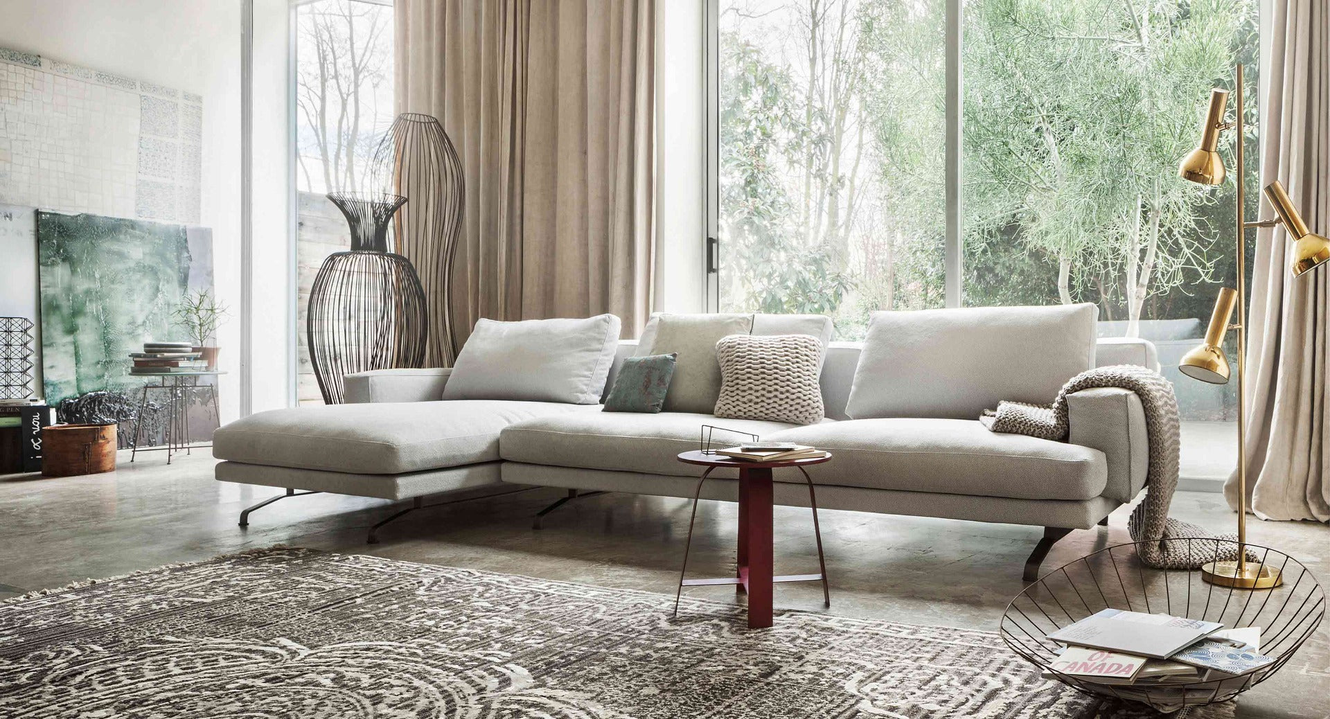 Mustique divano tre sedute tessuto DA