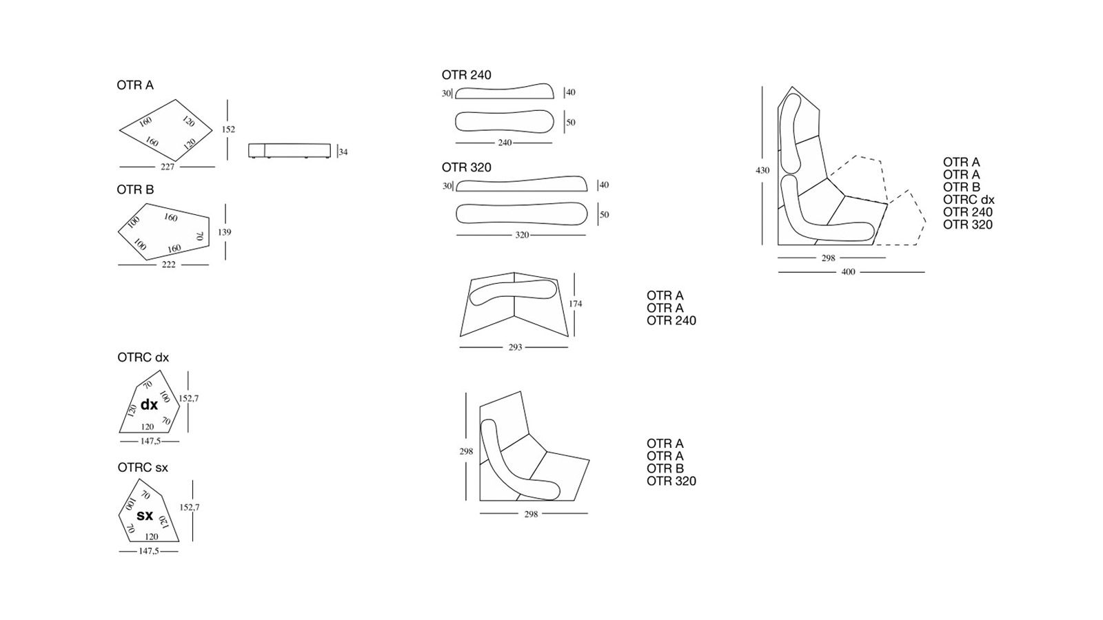 On The Rocks divano modulare