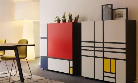 Homage To Mondrian mobile contenitore
