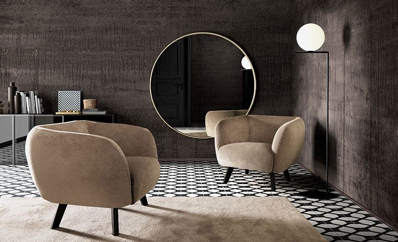 Claude poltroncina e divanetto tessuto top