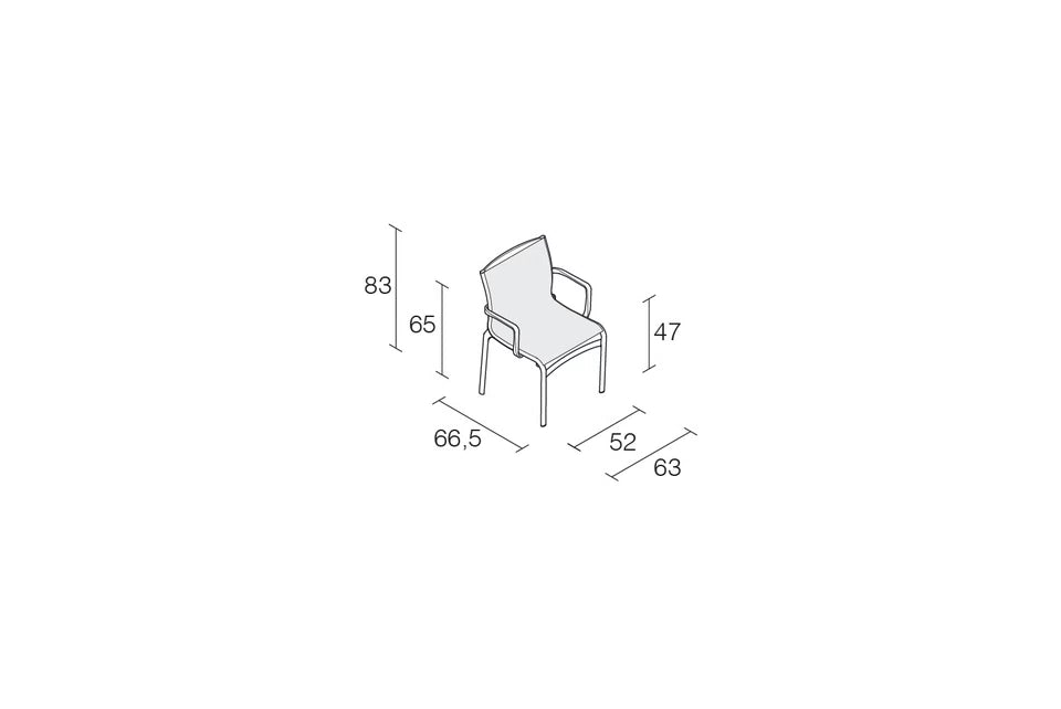 Frame 52 armrest sedia
