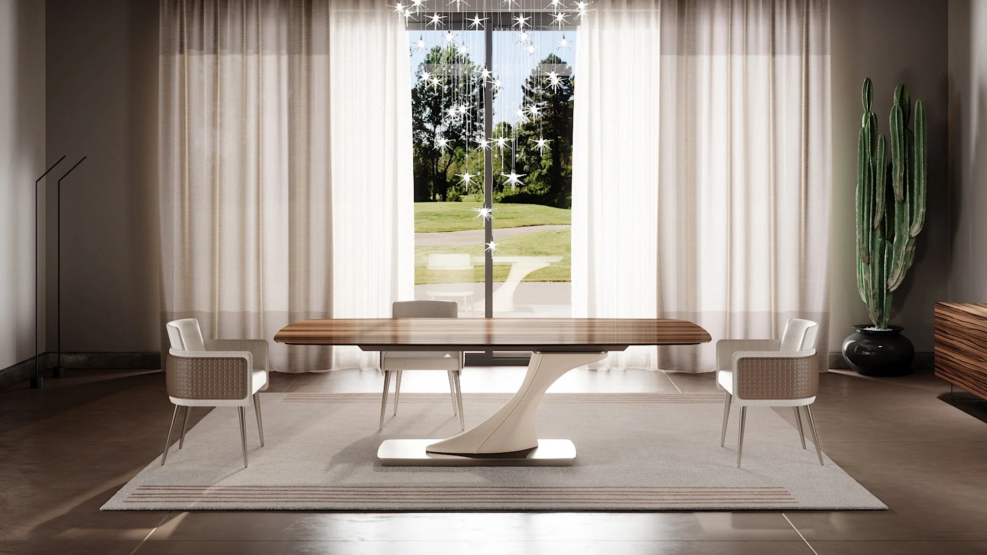 Archimede 72 tavolo piano legno reflex 300x120x75 cm