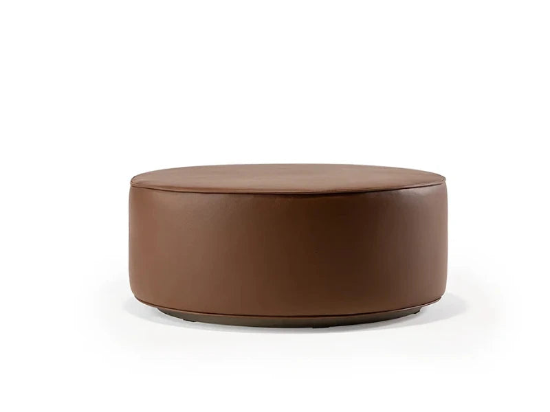 Circle pouf pelle colorata