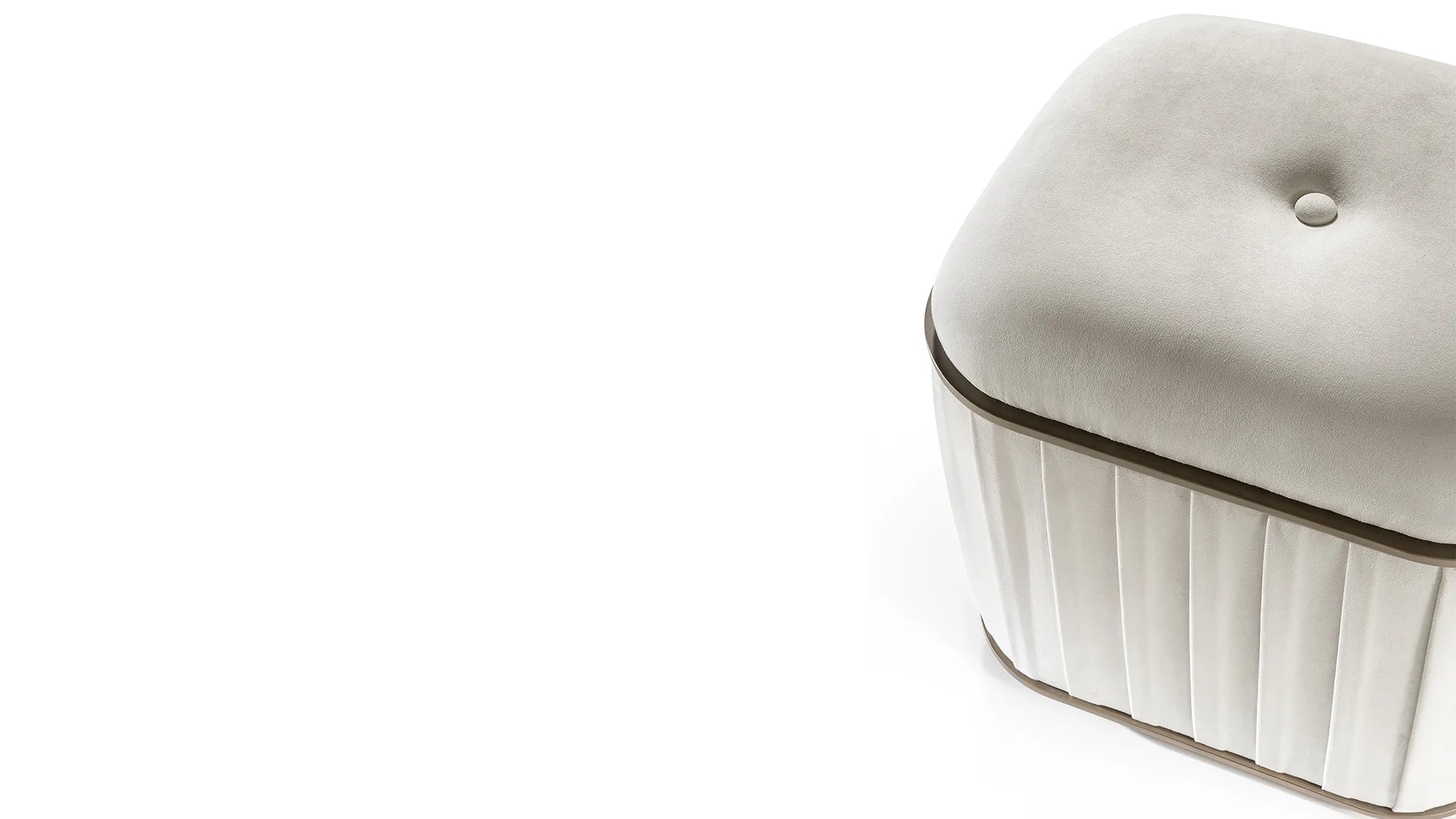 Plissè pouf pelle nabuk