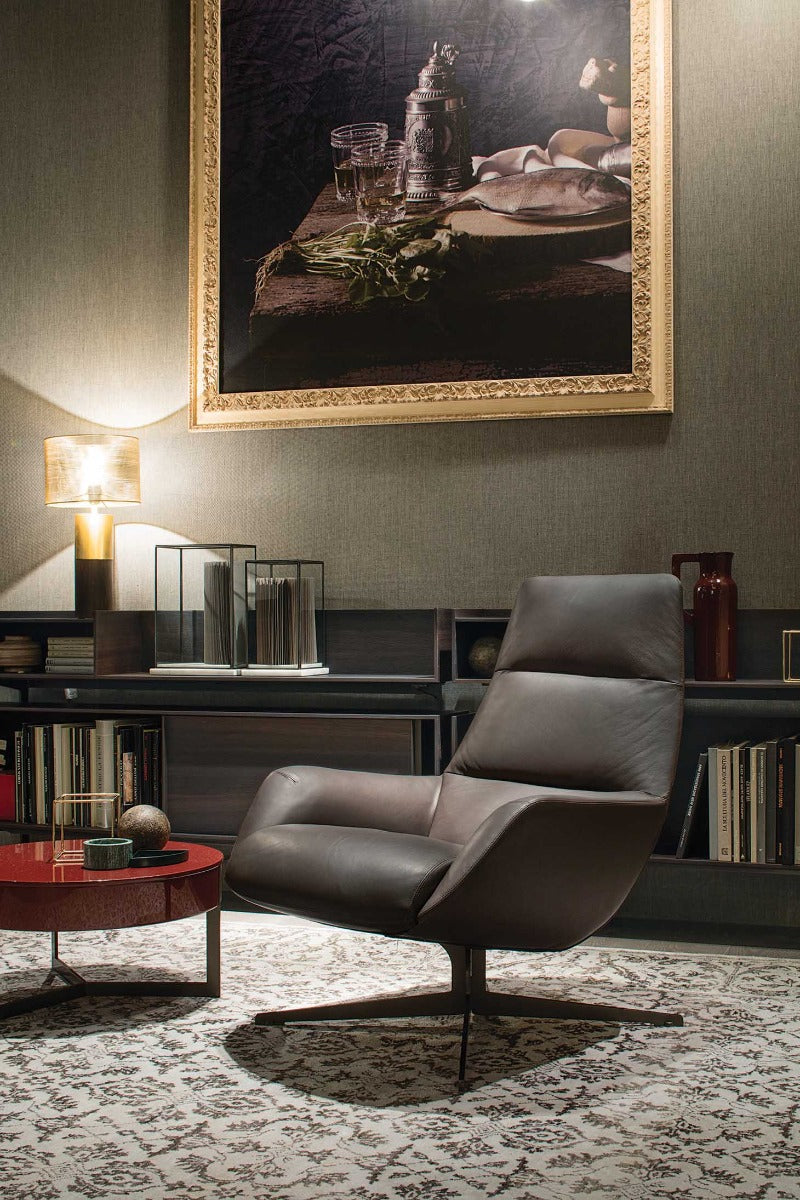 Lady Jane poltrona con pouf tessuto DB