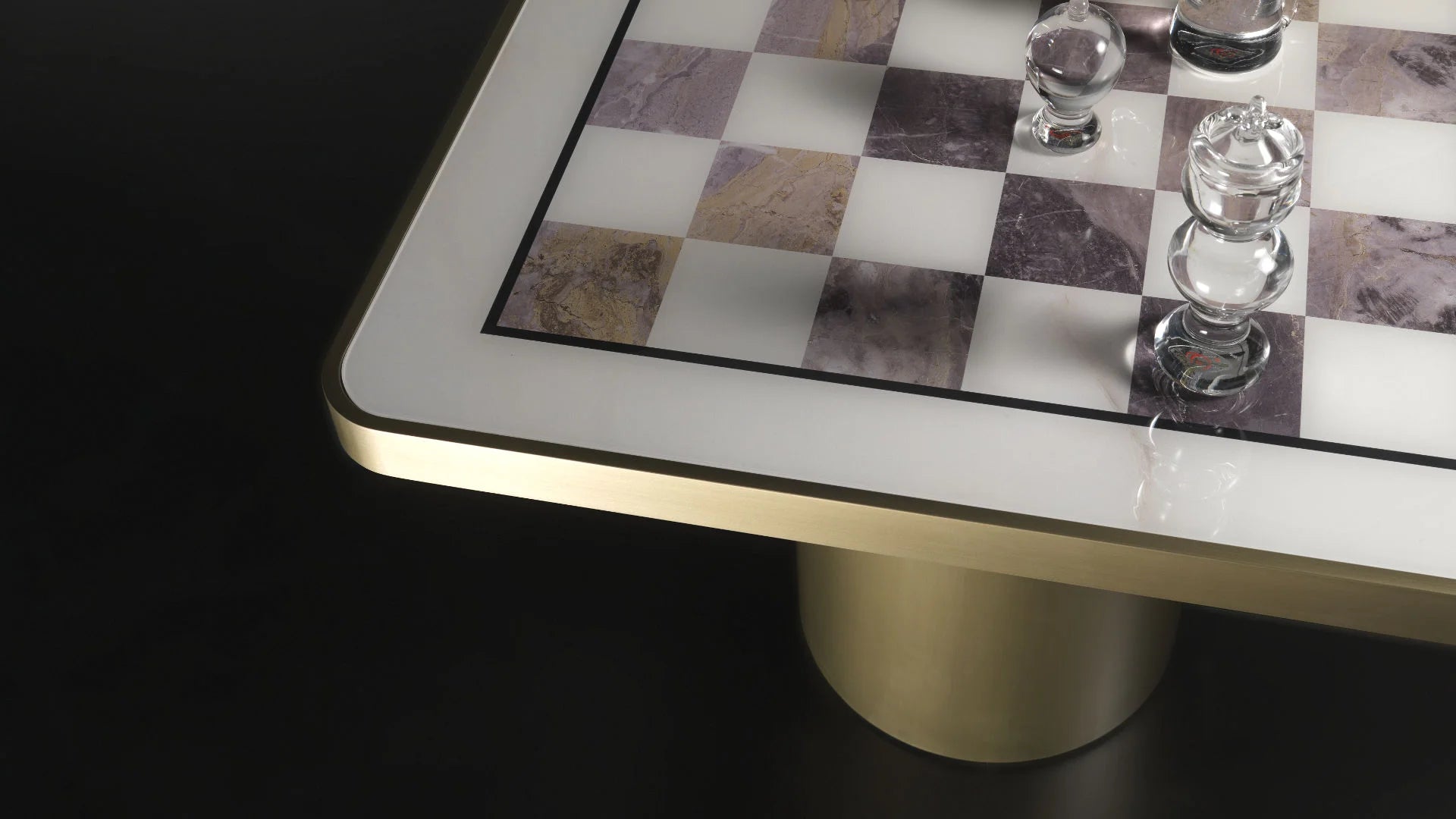 Tau 40 Steel Scacchi tavolino da gioco