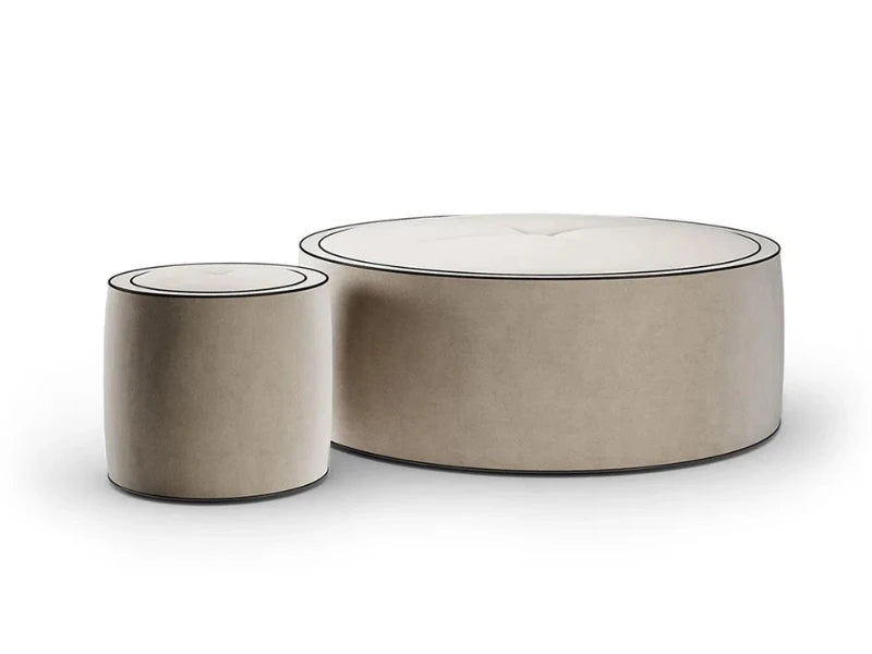 Aura pouf pelle nabuk