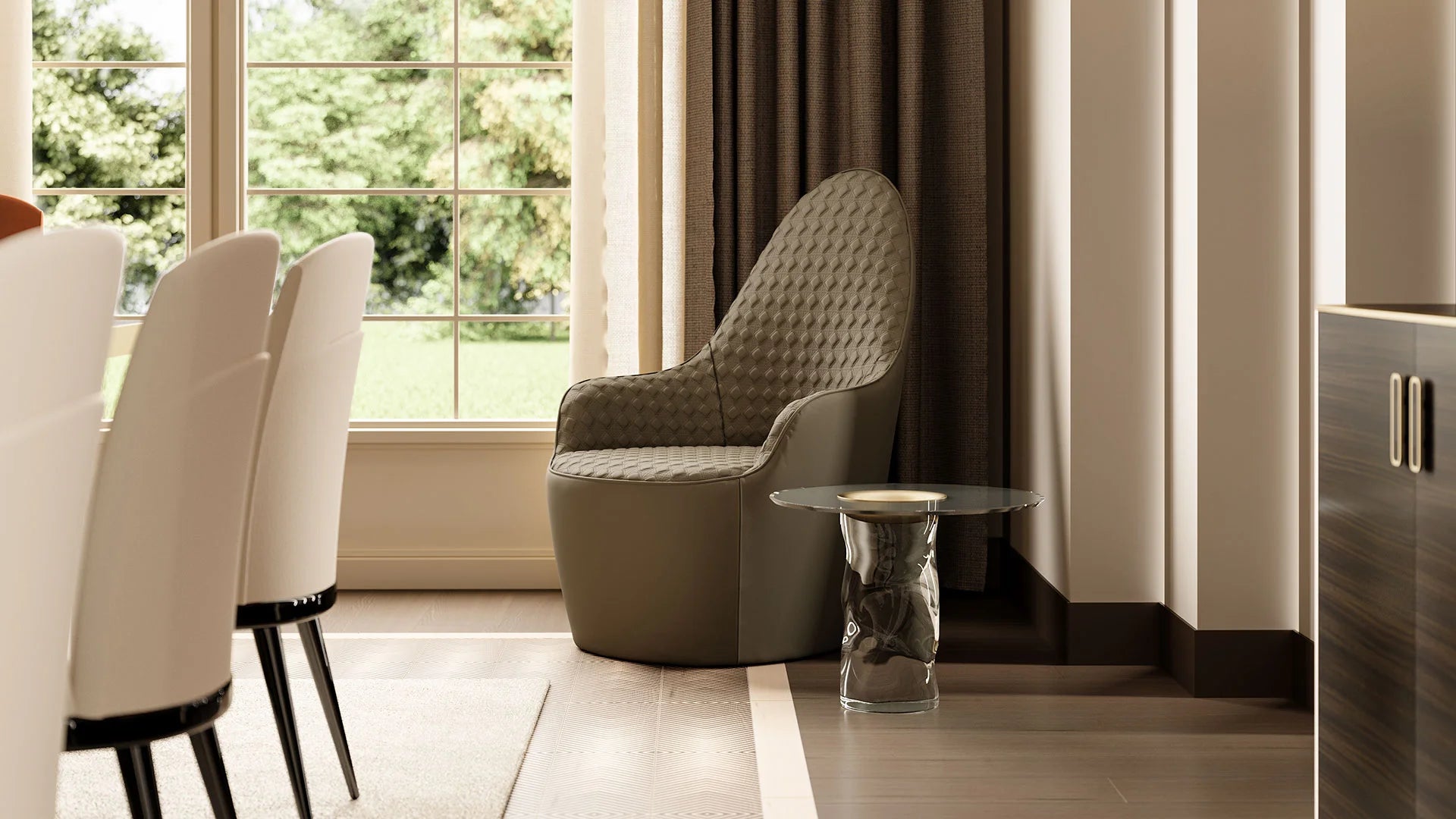 Swan poltrona pelle colorata