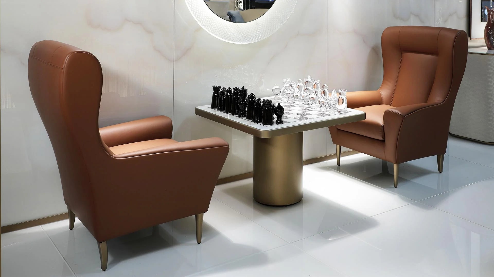 Bergere poltrona pelle colorata