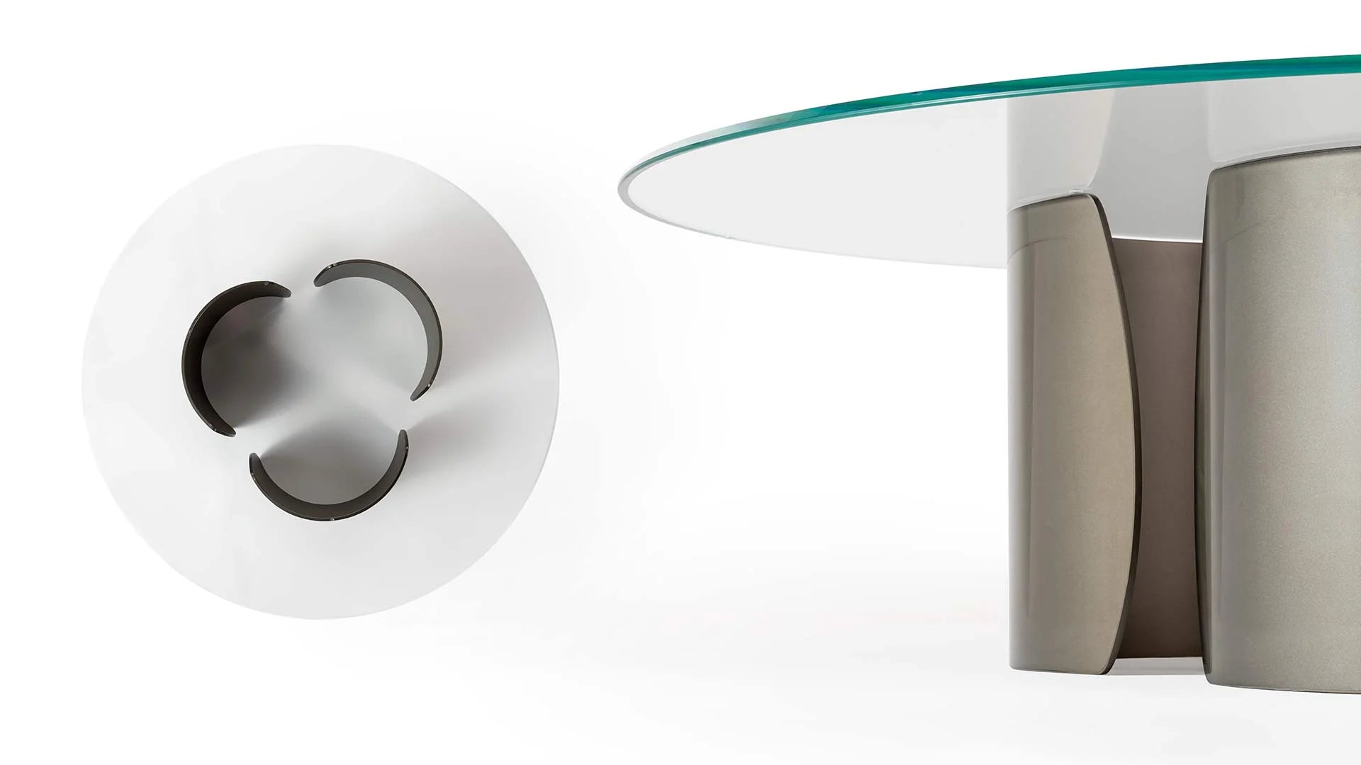 Petalo 40 tavolino top vetro