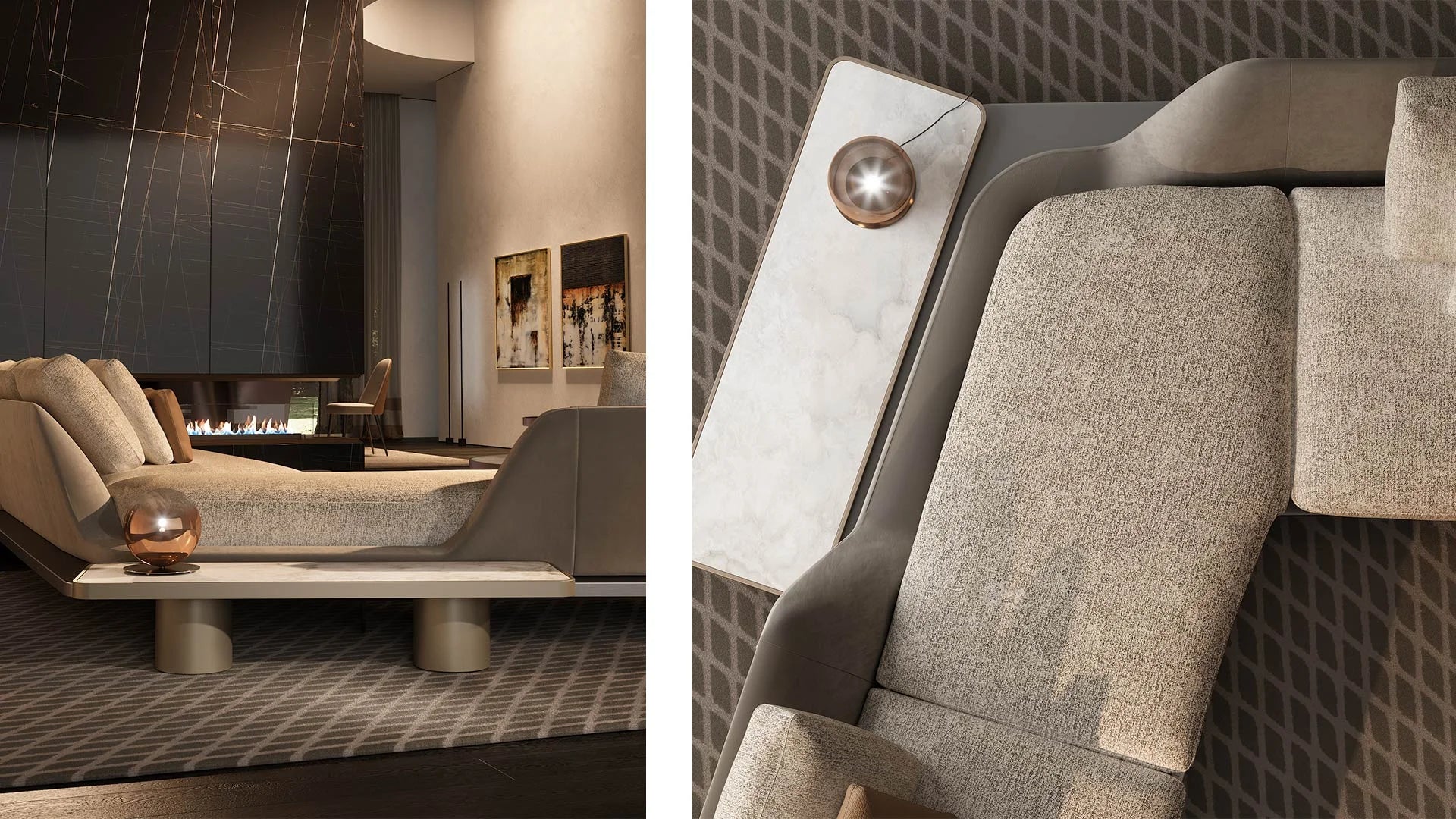 Segno Sofa Chaise Longe divano