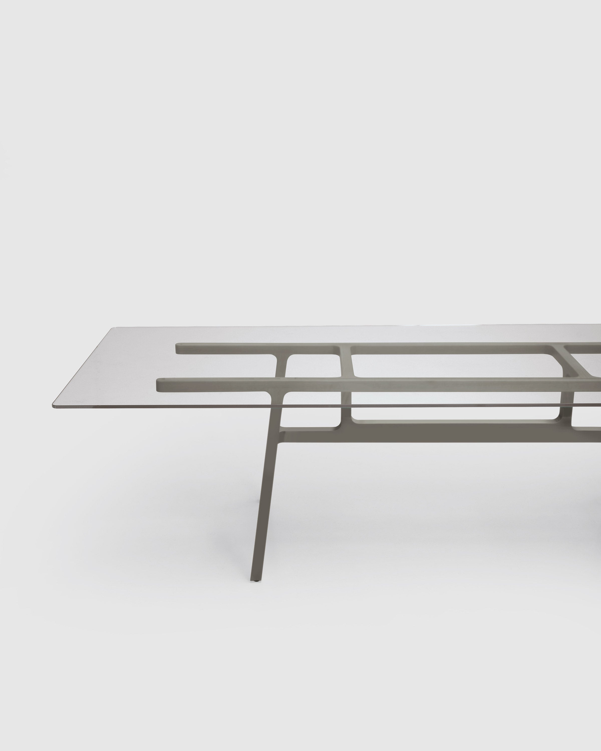 Bottega tavolo con piano rettangolare in legno