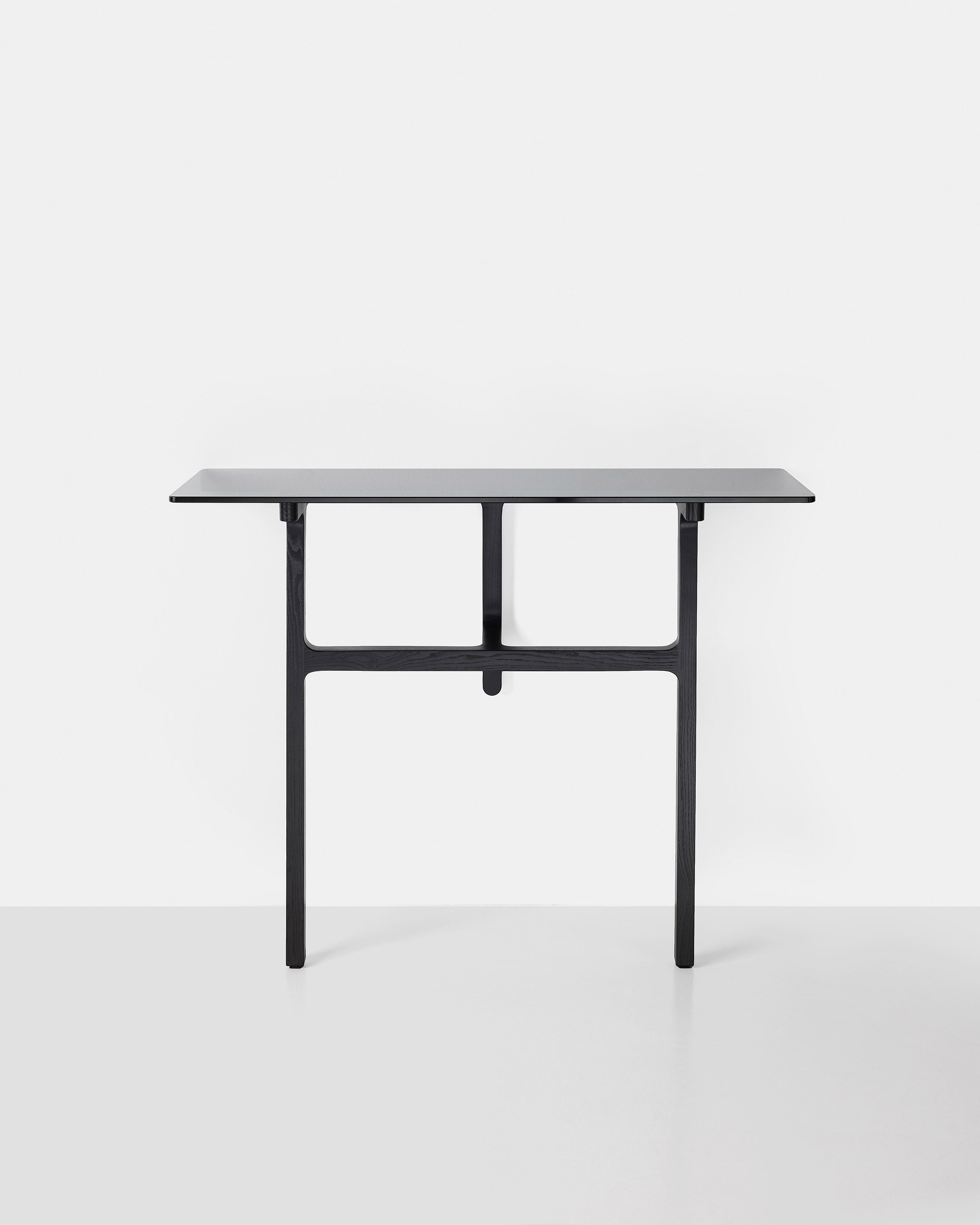 Bottega tavolo con piano rettangolare in legno