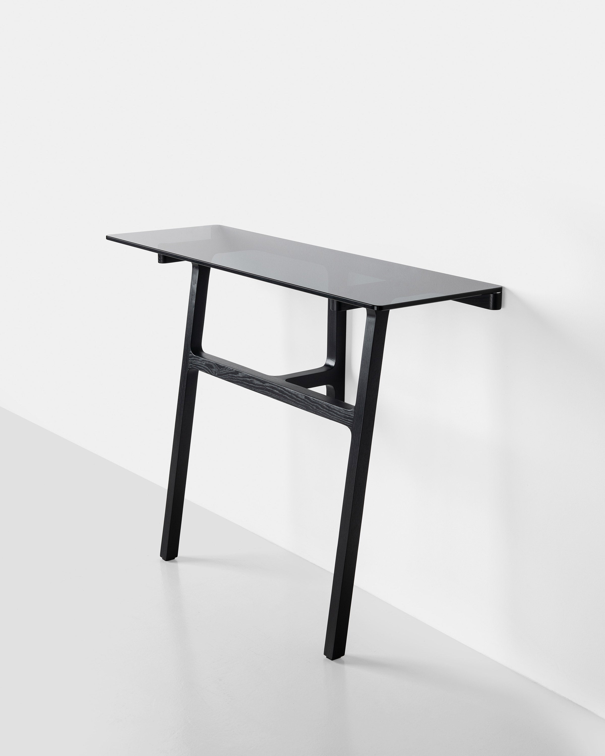 Bottega tavolo con piano rettangolare in legno