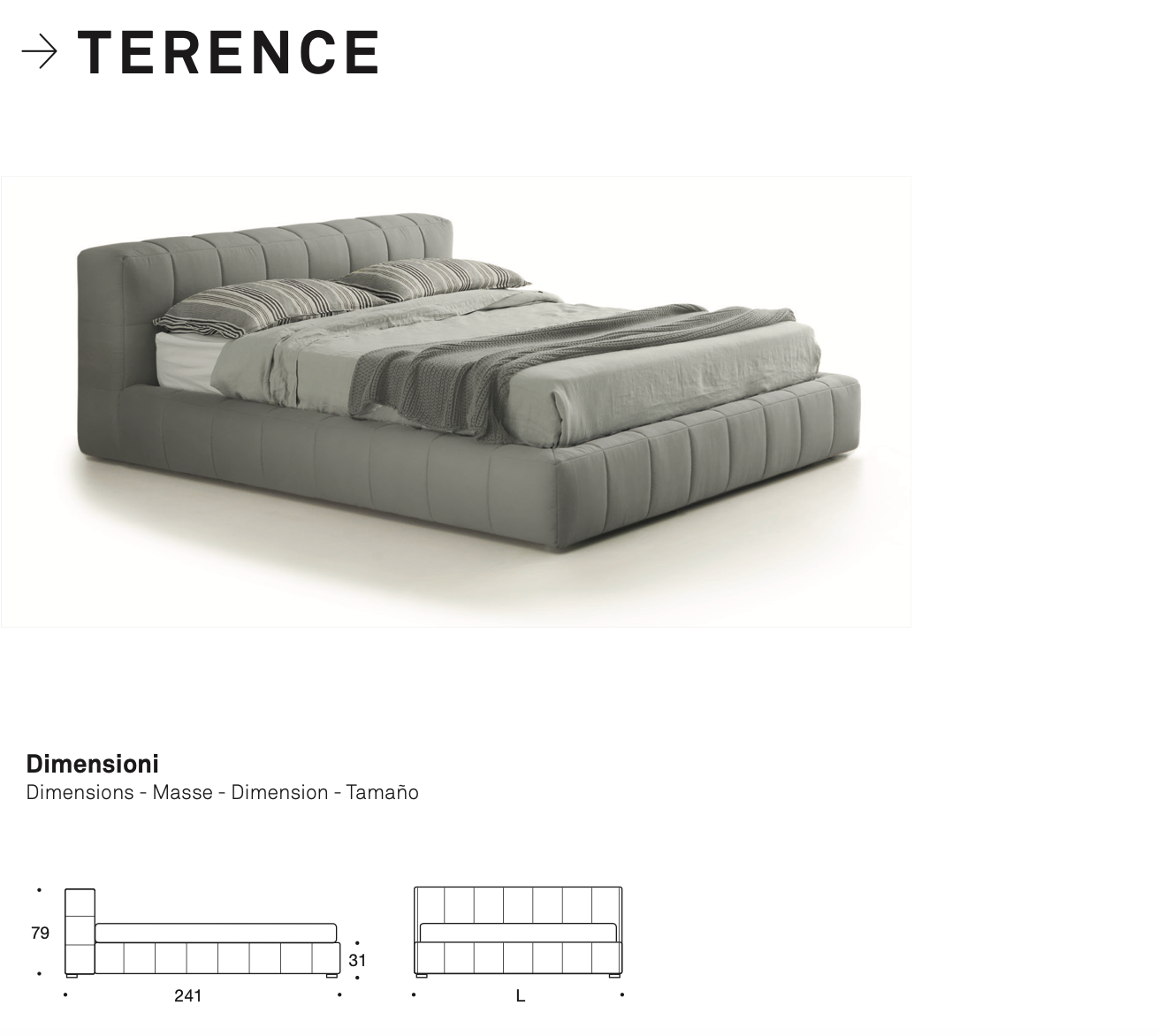 Terence letto pelle aida