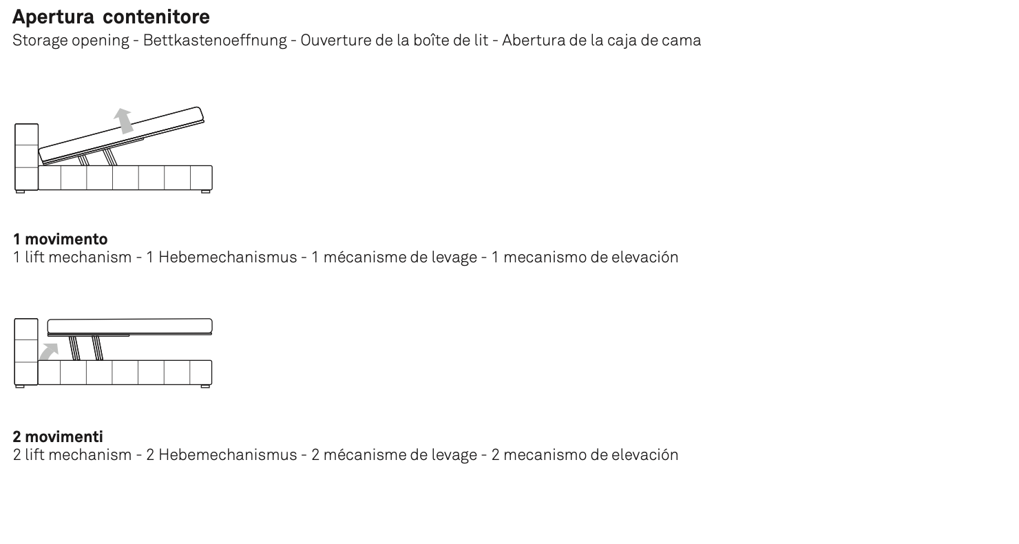 Terence XL letto tessuto top