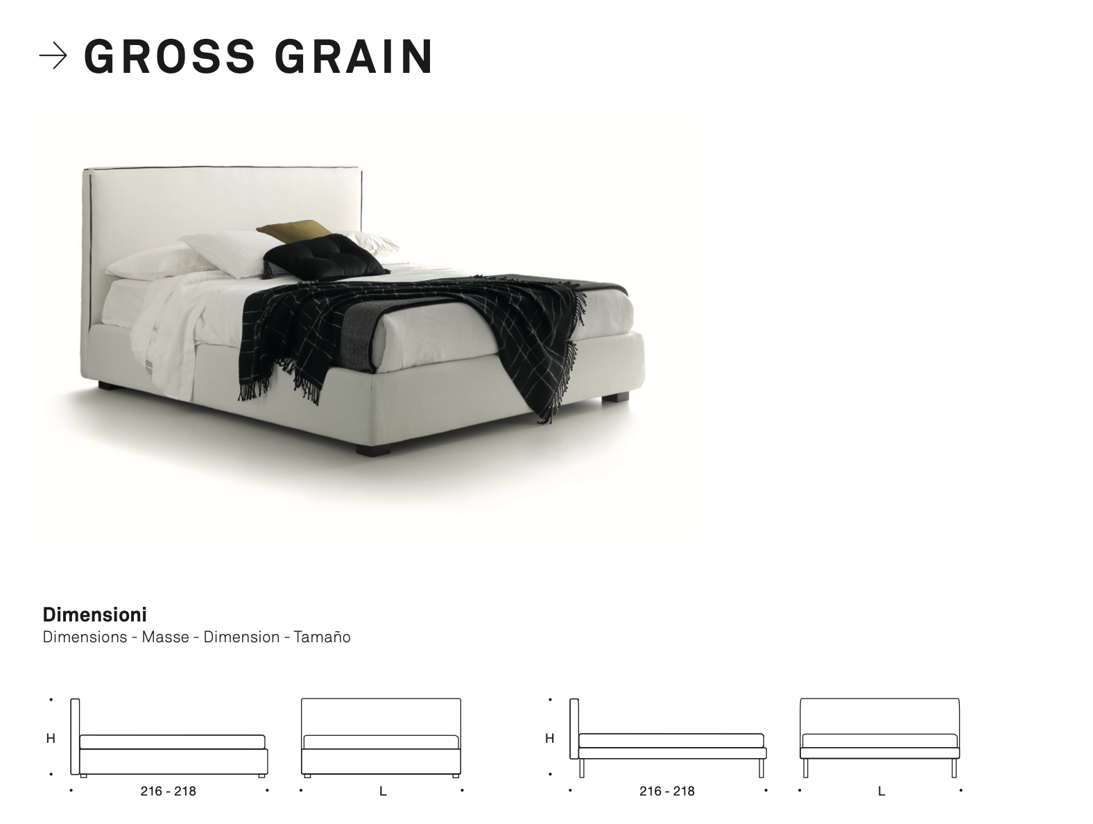 Gross Grain letto tessuto top