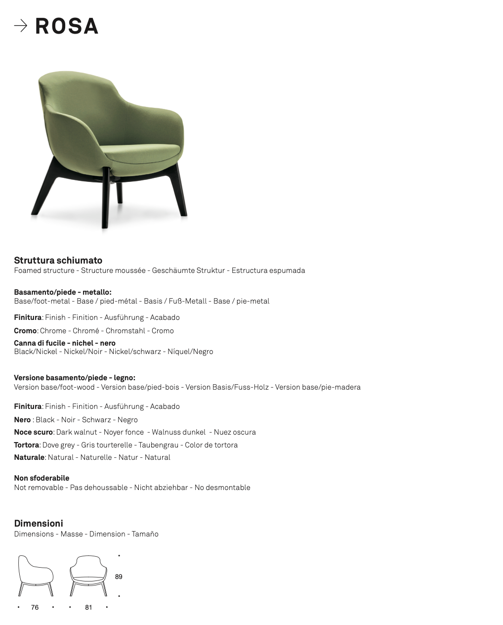 Rosa poltroncina pelle seta