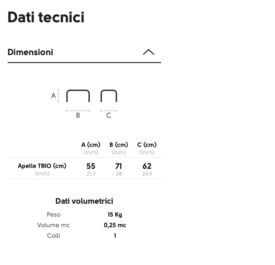 Coffee table Apelle Trio tavolino