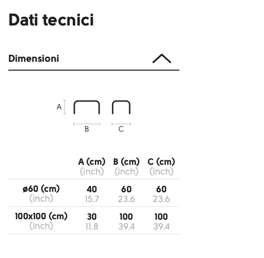 Bolle Coffee Table D60 tavolino