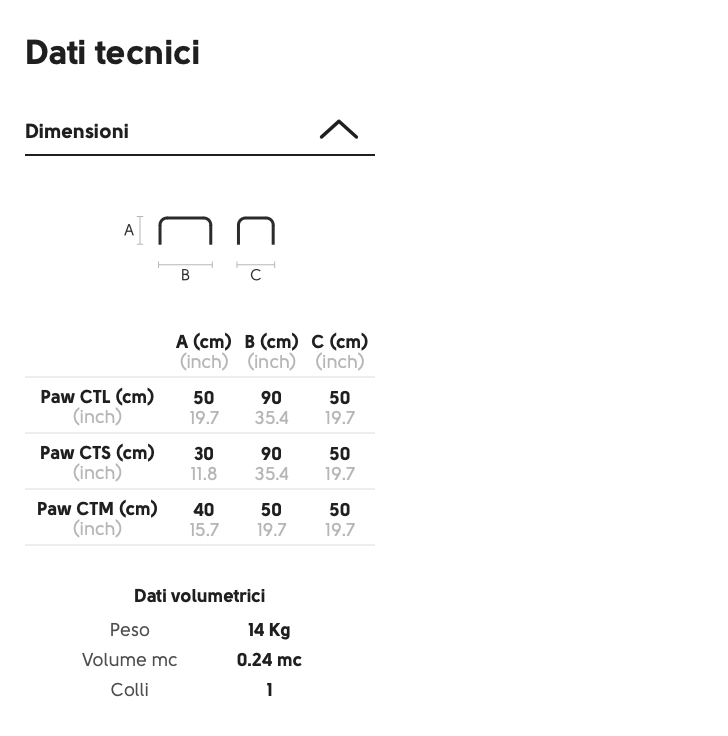 Paw CTL Coffe Table  tavolino indoor/outdoor