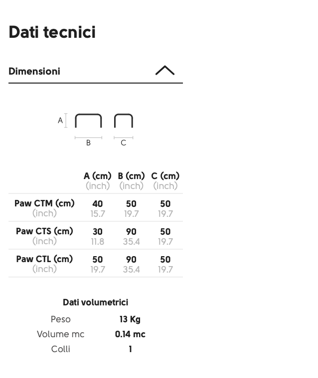 Paw CTM Coffe Table tavolino indoor/outdoor