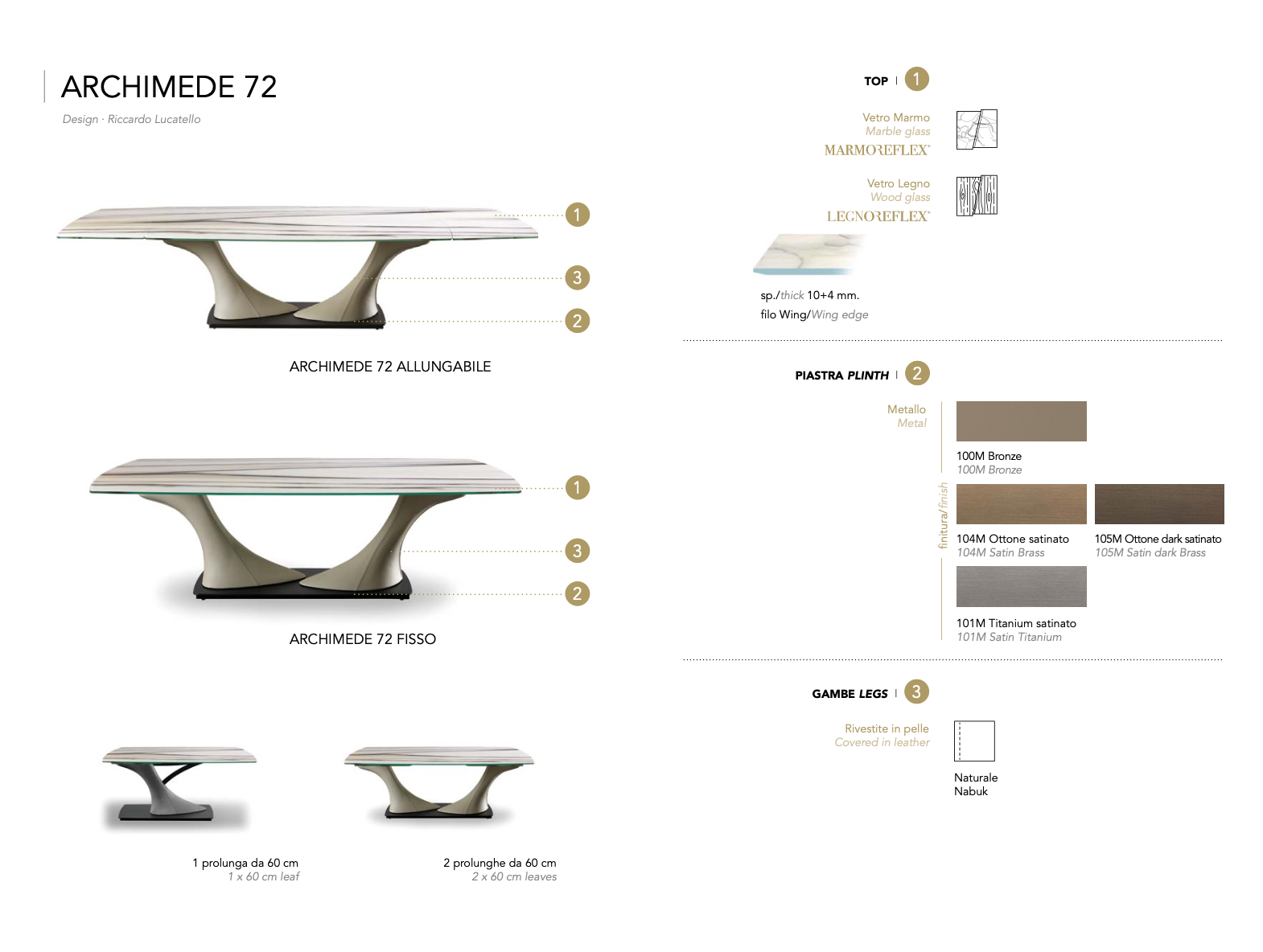 Archimede 72 tavolo piano legno reflex 300x120x75 cm