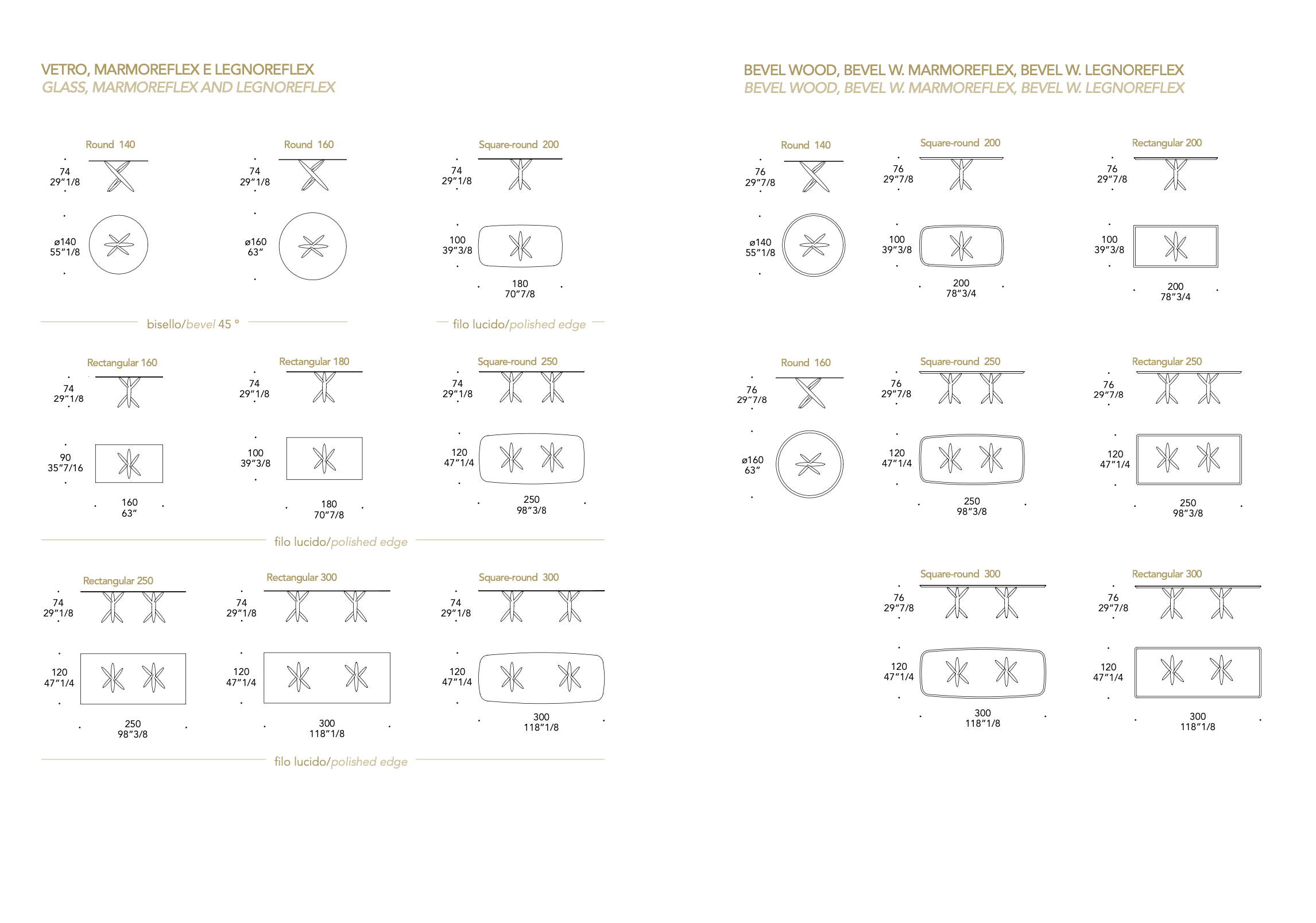 Pitto 72 tavolo piano vetro