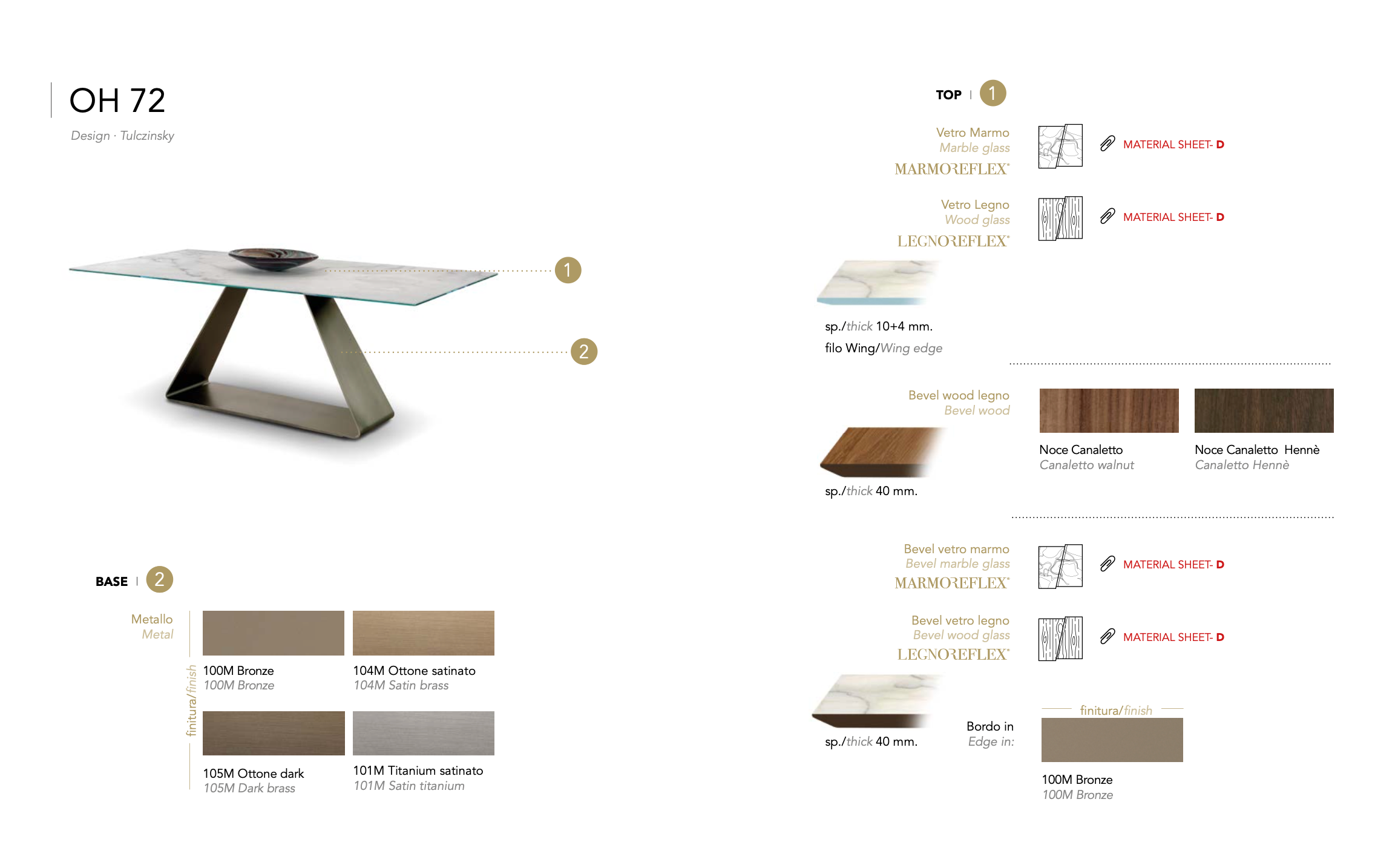 Oh 72 tavolo fisso piano bevel wood
