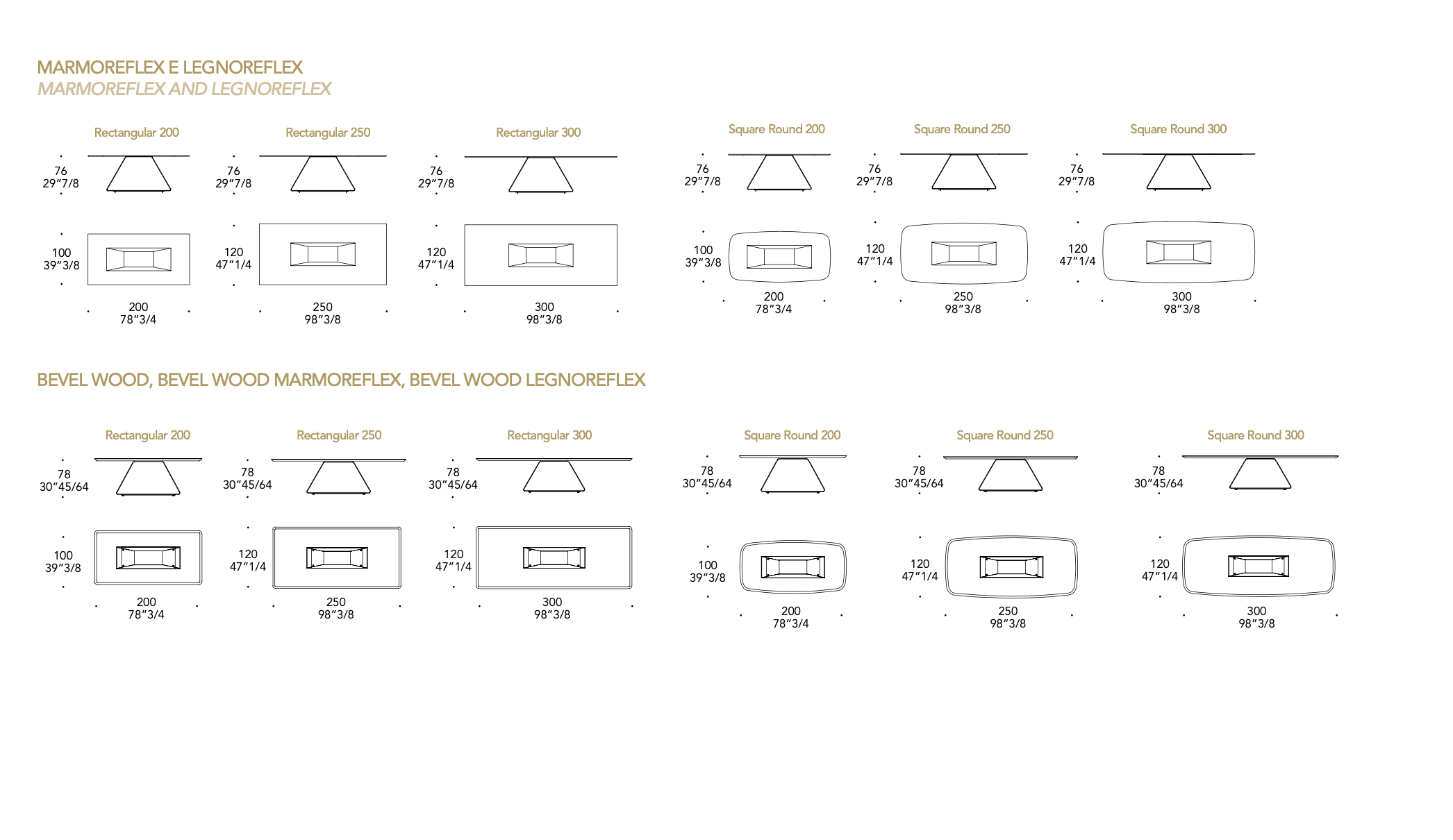 Oh 72 tavolo fisso piano bevel wood