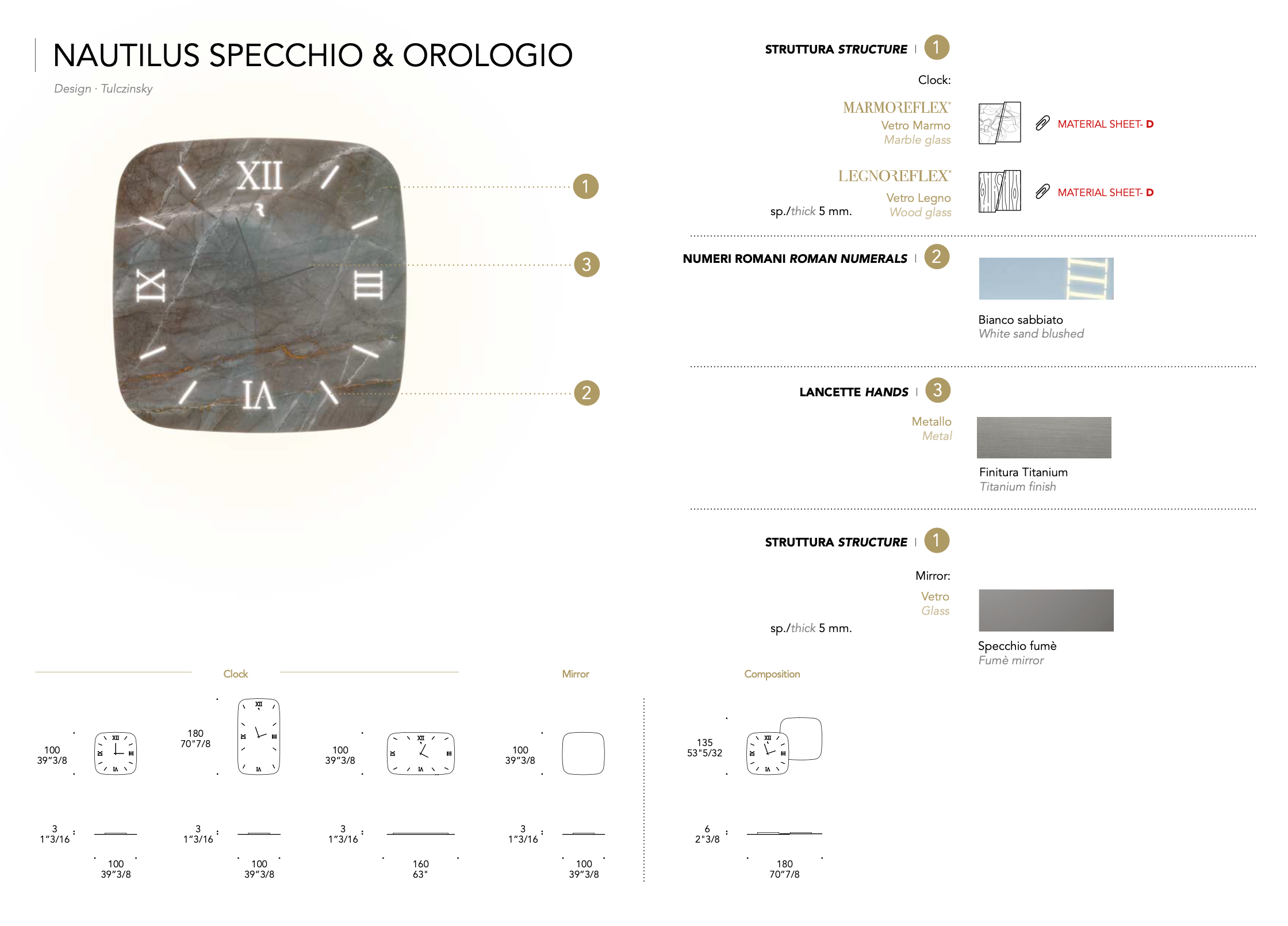 Nautilus specchio e orologio