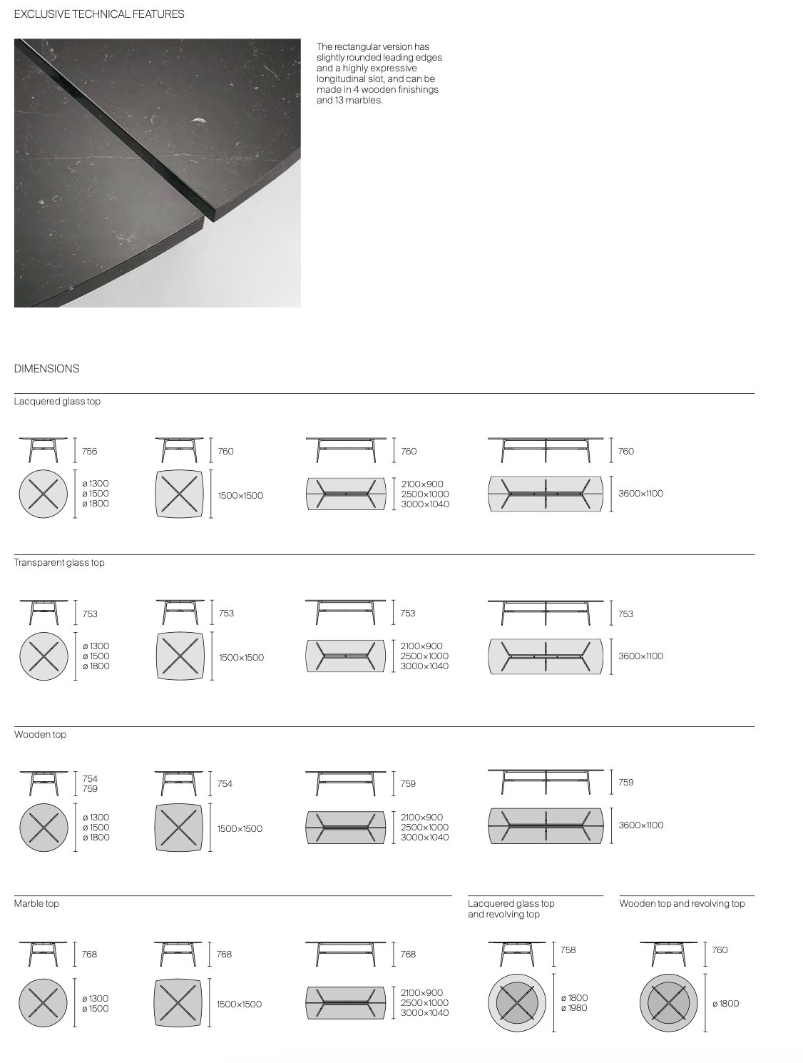 Francis tavolo piano diviso in legno