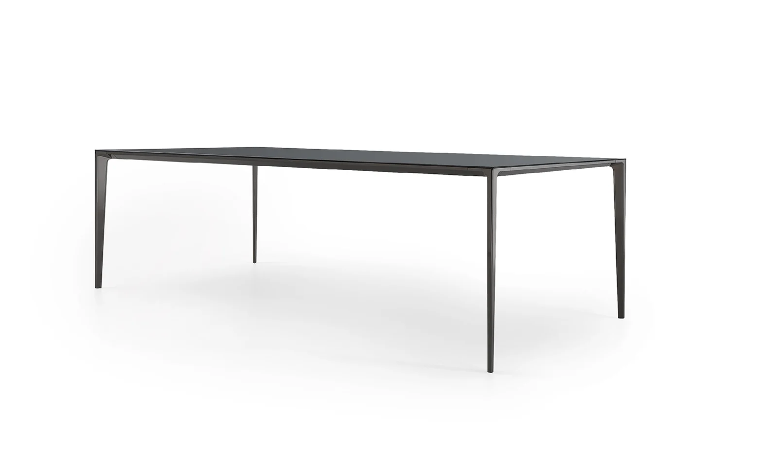 Long Island tavolo allungabile piano vetro laccato diamante