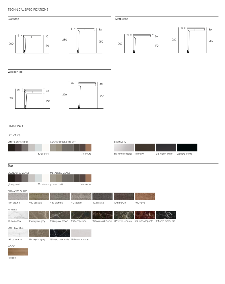 Tray tavolino alluminio top marmo