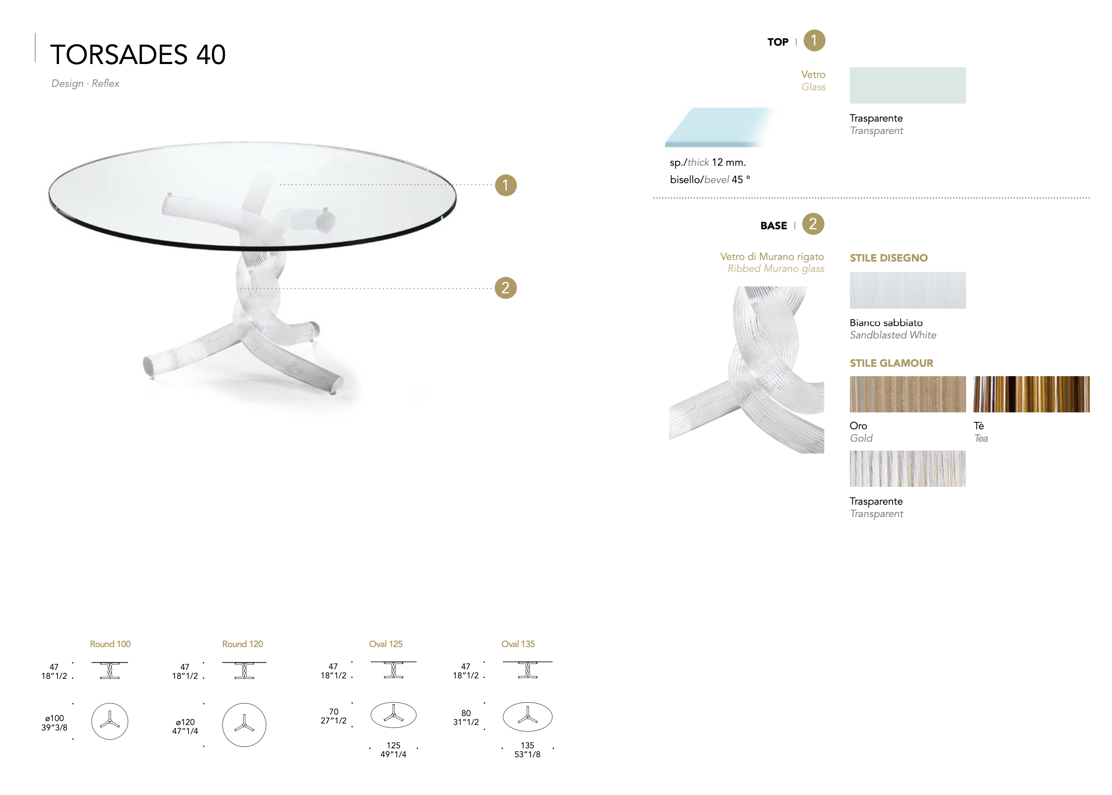 Torsades 40 tavolino