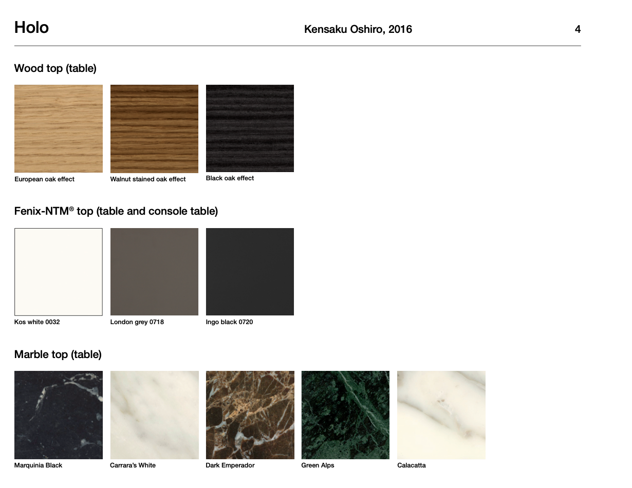 Holo rettangolare tavolo