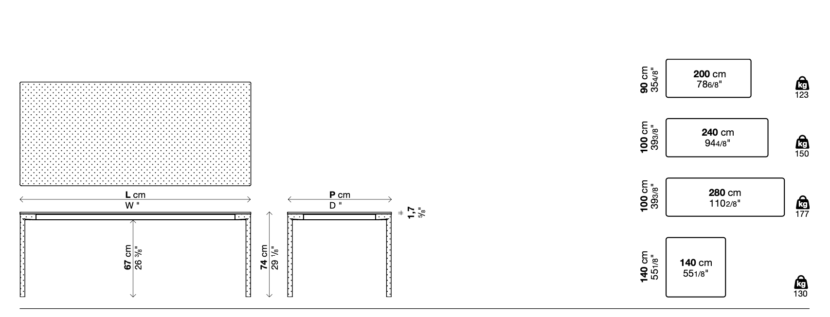 Boiacca Cemento tavolo