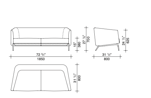 Kaiwa divano tessuto DA